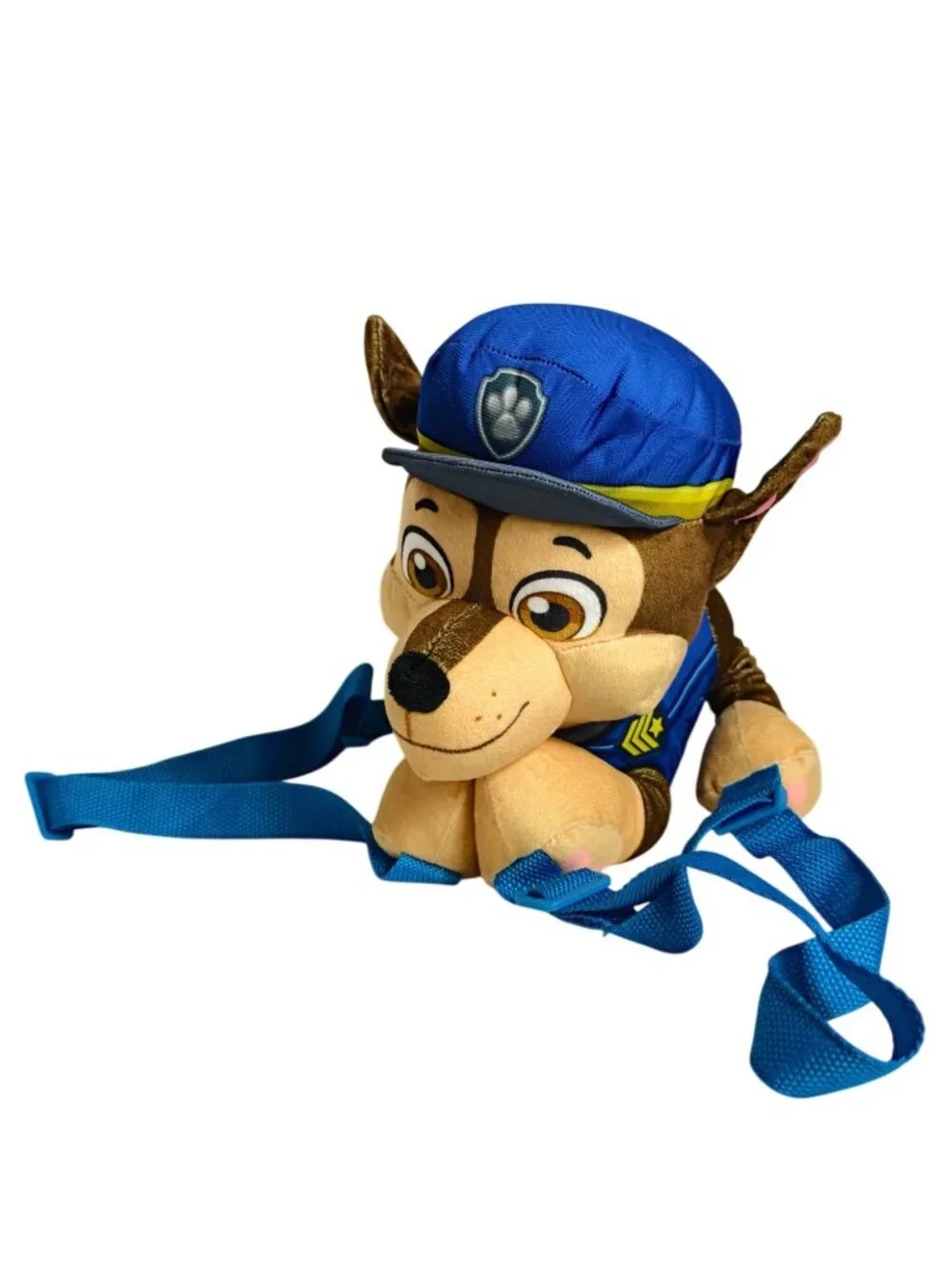 Paw Patrol Chase Plush Backpack Zippered Storage Pouch Adjustable Straps Nic